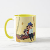 Mug Whimsical Adventure – Boy and Raccoon in the Fores (Gauche)