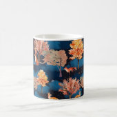 Mug Whimsical Autumn Fox Night Forest Seamless Pattern (Centre)