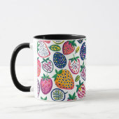 Mug Whimsical avec collage de fruits vibrants (Gauche)
