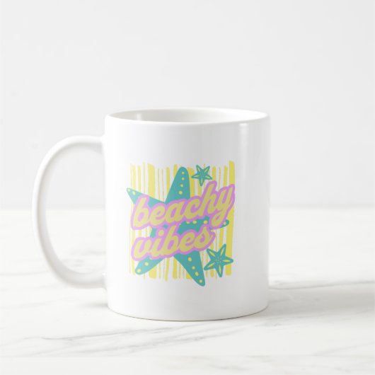 Mug Whimsical Beach Seashells (Gauche)