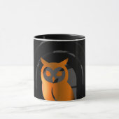 Mug Whimsical Boho Owl & Tropical Monstera Leaf (Centre)