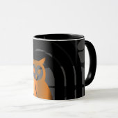 Mug Whimsical Boho Owl & Tropical Monstera Leaf (Devant droit)