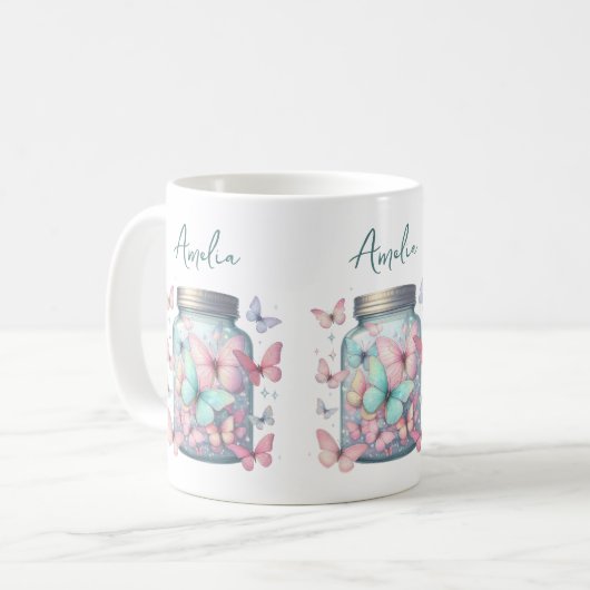 Mug Whimsical Butterflies in a Jar (Devant gauche)