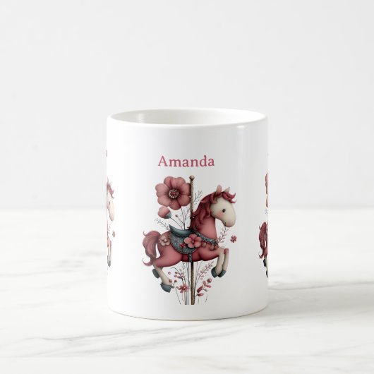 Mug Whimsical Carousel Horse Image (Centre)