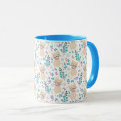 Mug Whimsical Cat and Butterfly Line Art (Devant droit)