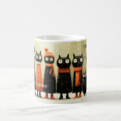 Mug Whimsical Cat Art Merry Catmas Christmas (Centre)