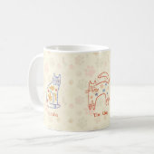 Mug Whimsical Cat Art Motif (Devant gauche)