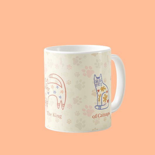 Mug Whimsical Cat Art Motif