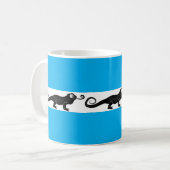 Mug Whimsical Chameleon Design Turquoise Coffee Cup (Devant gauche)