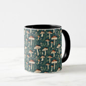 Mug Whimsical Champignons Motif Forest Green (Devant droit)