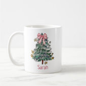 Mug Whimsical Christmas Custom Watercolor Girls (Gauche)