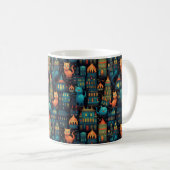 Mug Whimsical City Cats AI Art (Devant droit)