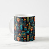 Mug Whimsical City Cats AI Art (Devant gauche)