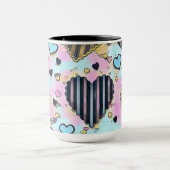 Mug Whimsical coeurs mignons dessin coloré (Centre)