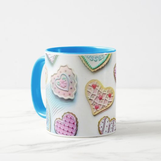 Mug Whimsical coeurs mignons dessin coloré (Devant gauche)