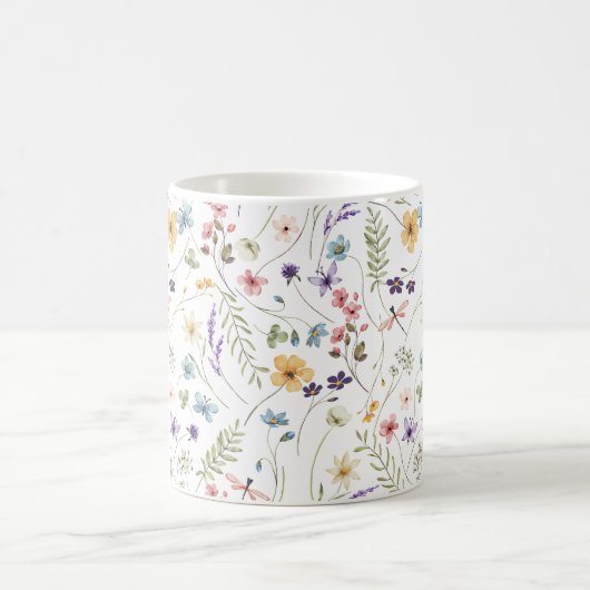 Mug Whimsical Colorful Wildflower Spring Patterns (Centre)