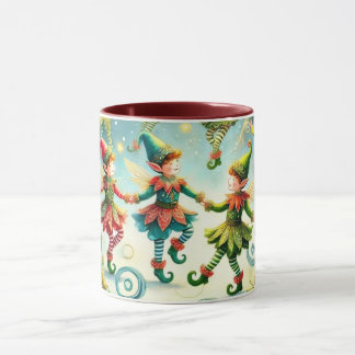 Mug Whimsical Dancing Elves