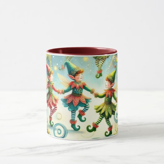 Mug Whimsical Dancing Elves (Centre)