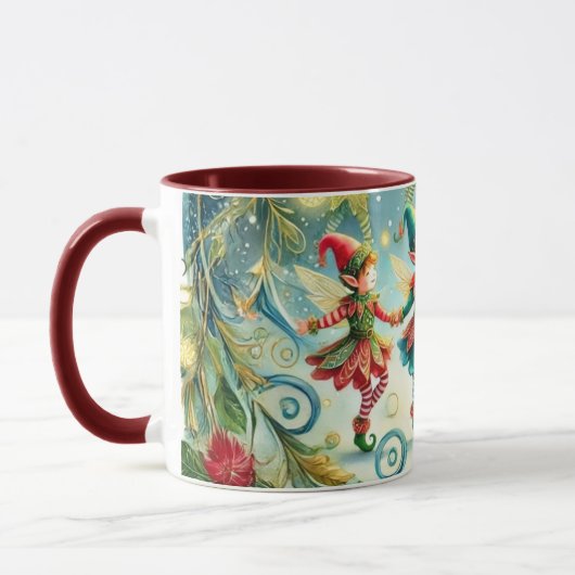 Mug Whimsical Dancing Elves (Gauche)
