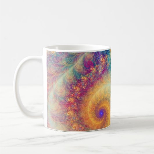 Mug Whimsical Fantasy Abstract Fractal Vortex Art (Gauche)