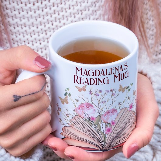 Mug Whimsical Floral Book Lover Bookish