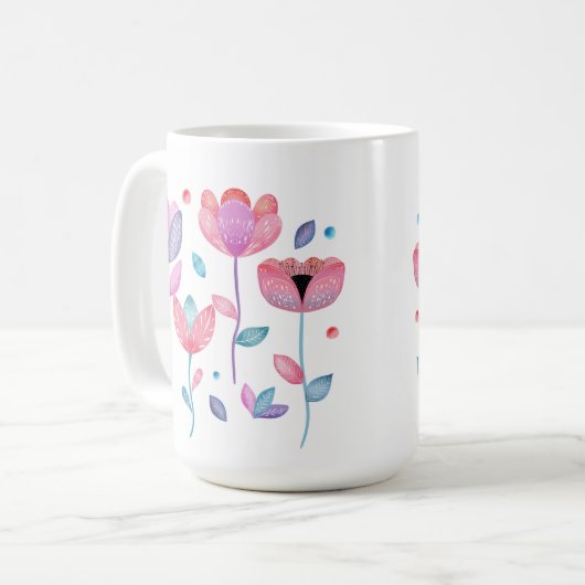 Mug Whimsical Flowers (Devant gauche)