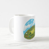 Mug Whimsical Frog Chilling On The Hill Illustration (Devant gauche)