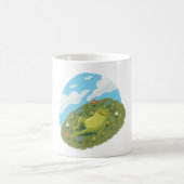 Mug Whimsical Frog Chilling On The Hill Illustration (Centre)