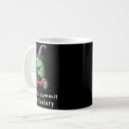Mug Whimsical Frog Wizard Off To Commit Tom Foolery Fr (Devant gauche)
