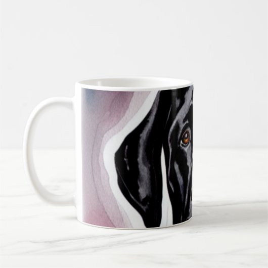 Mug Whimsical Funky Noir Grande Danse Vous Regardant (Gauche)