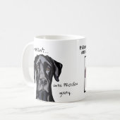 Mug Whimsical Funny noir grand Danse Innocent (Devant gauche)