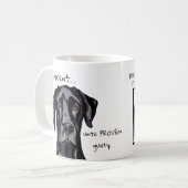 Mug Whimsical Funny noir grand Danse Innocent (Devant gauche)