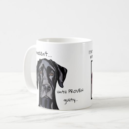 Mug Whimsical Funny noir grand Danse Innocent (Devant gauche)