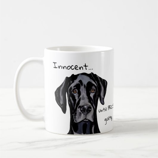Mug Whimsical Funny noir grand Danse Innocent (Gauche)