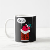 Mug Whimsical Funny Père Noël s'est coincé (Gauche)