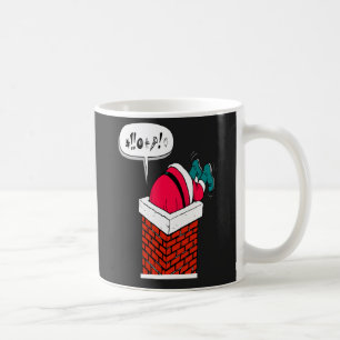 Mug Whimsical Funny Père Noël s'est coincé