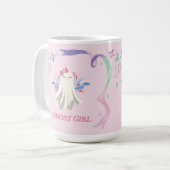 Mug Whimsical Ghost Girl Fun Pastel Halloween Party (Devant gauche)