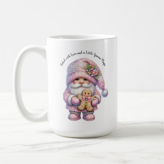 Mug Whimsical Gingerbread Christmas Gnome (Gauche)
