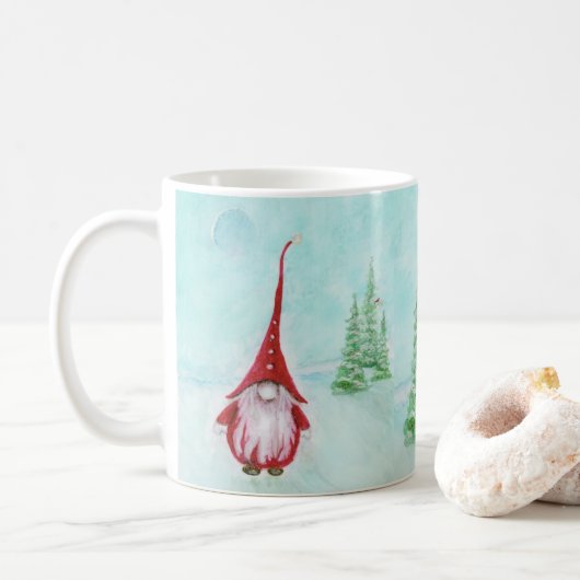 Mug Whimsical Gnome de Noël (Avec donut)