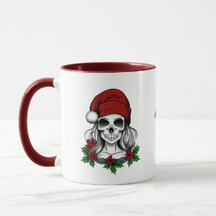 Mug Whimsical gothique Père Noël Crâne Noël