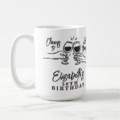 Mug Whimsical Hand Drawn Cheers to 50 Years Birthday  (Gauche)