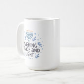 Mug Whimsical Hanoukka Fun Typographie 15oz (Devant gauche)