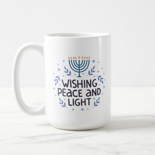 Mug Whimsical Hanoukka Fun Typographie 15oz (Gauche)