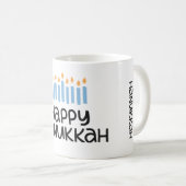 Mug Whimsical Happy Hanoukka fun typographie (Devant droit)