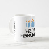 Mug Whimsical Happy Hanoukka fun typographie (Devant gauche)