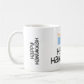 Mug Whimsical Happy Hanoukka fun typographie (Gauche)