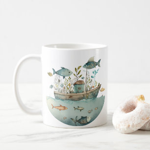Mug Whimsical Houseboat