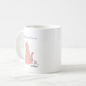 Mug Whimsical I Love Cats Silhouette Nom personnalisé (Devant gauche)