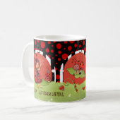 Mug Whimsical Ladybug Garden "Lucky Charm" Wrap-Around (Devant gauche)