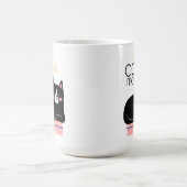 Mug Whimsical Modern Chat Maman Fun Typographie (Centre)